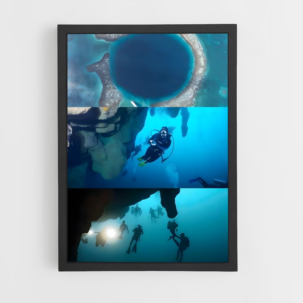 Poster Blue de hole belize – affiche Plongée sous-marine (vue 2)